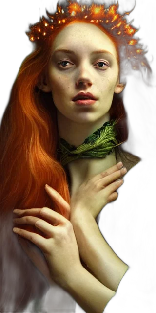 jewelry, face, mask, hair, photorealistic, fantasy art, oil painting, concept art transparent PNG cut-out