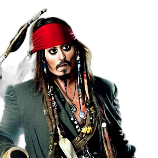 johnny, depp, captain, jack transparent PNG cut-out