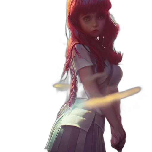 staff, sword, weapon, dress, concept art, anime, fantasy art, comic book art transparent PNG cut-out
