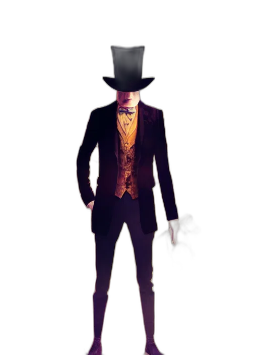 hat, staff, mask, jacket transparent PNG cut-out