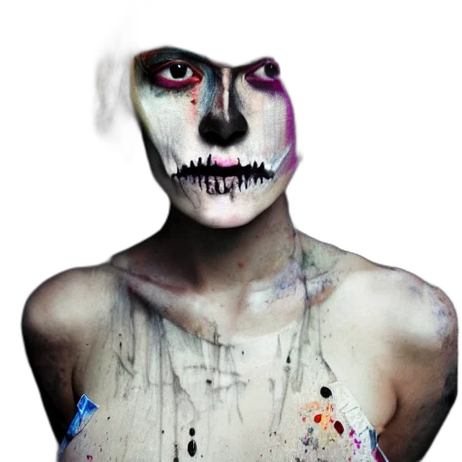 mask, face, jewelry, photorealistic, concept art, watercolor, fantasy art, dark transparent PNG cut-out