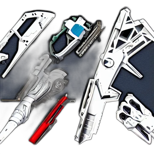 weapon, concept art, 3d render, outer space transparent PNG cut-out