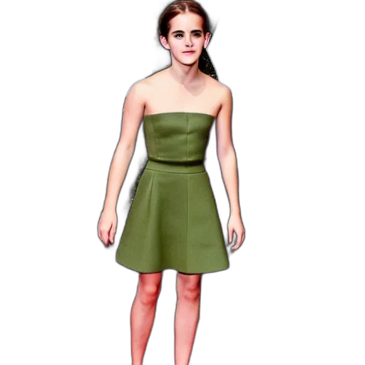 dress, concept art, 3d render, photorealistic, cartoon, green, earth tones, emma transparent PNG cut-out