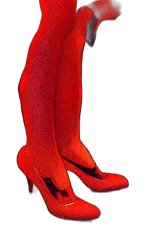 shoes, dress, staff, weapon transparent PNG cut-out