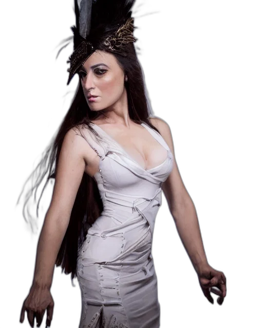 dress, crown, jewelry, photorealistic transparent PNG cut-out