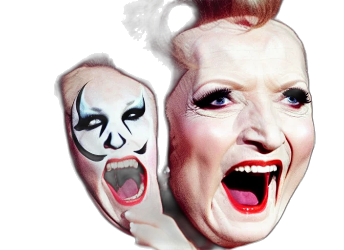 mask, face, photorealistic, publicity, photo, still, betty, white transparent PNG cut-out