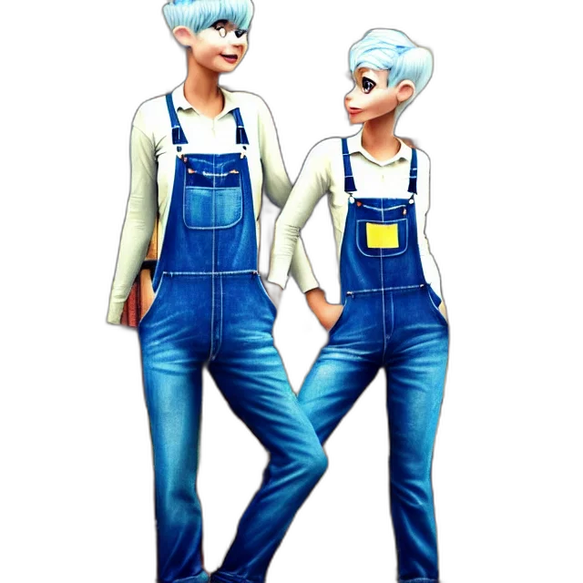 concept art, 3d render, cartoon, comic book art, blue, full, body, pose transparent PNG cut-out