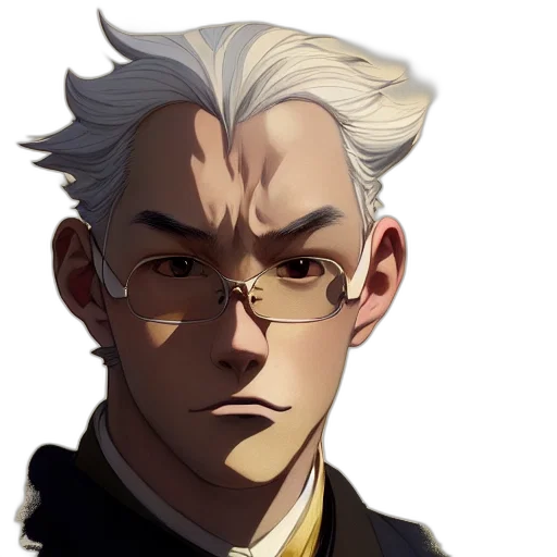 face, staff, jacket, crown transparent PNG cut-out