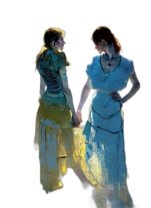 dress, staff, jewelry, oil painting, concept art, photorealistic, watercolor, night transparent PNG cut-out