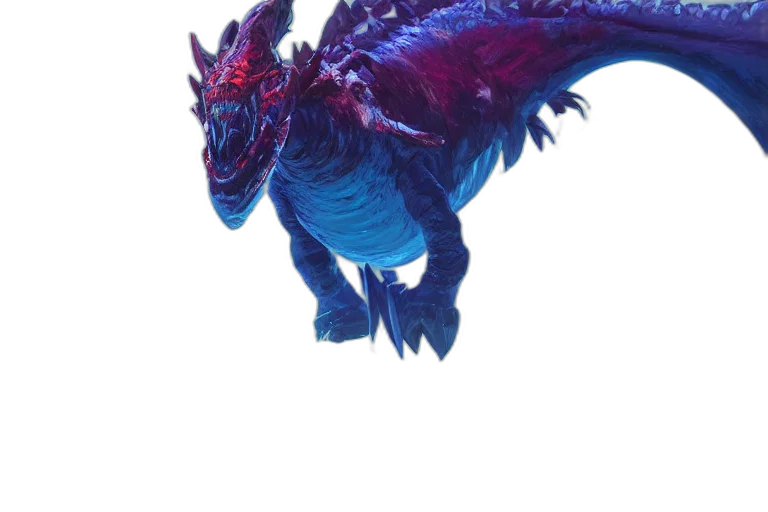 dragon, creature, animal, staff transparent PNG cut-out