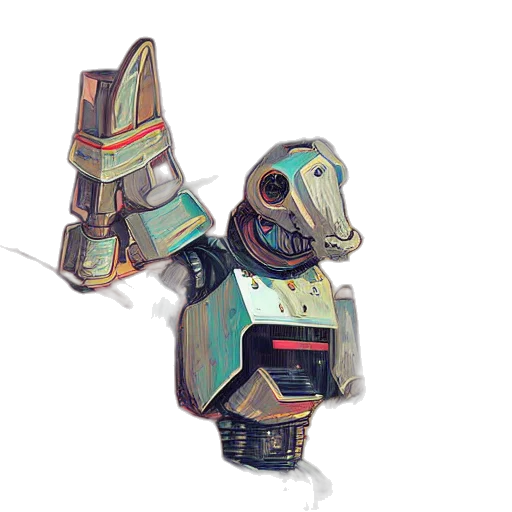 robot, creature, animal, weapon transparent PNG cut-out