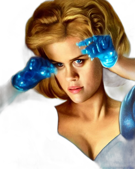 comic book art, photorealistic, concept art, 3d render, outer space, underwater, neon lights, blue transparent PNG cut-out