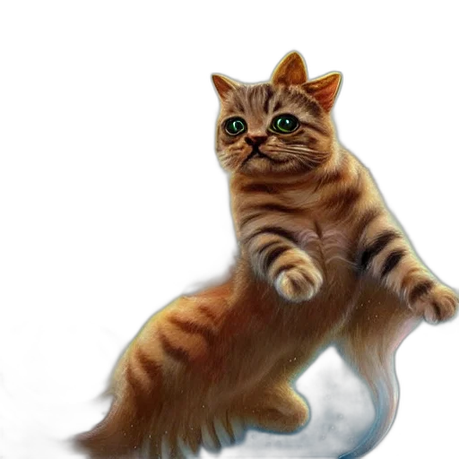 animal, staff, creature, photorealistic, concept art, fantasy art, oil painting, cute transparent PNG cut-out