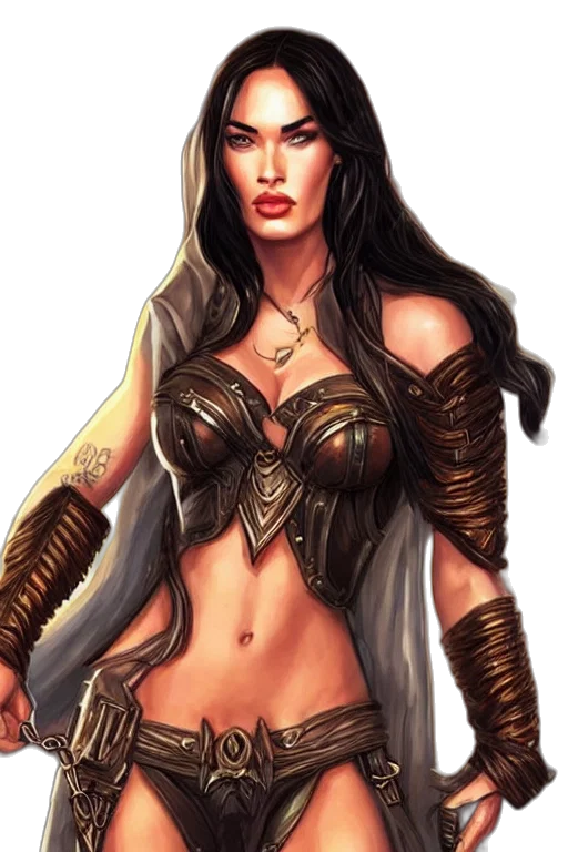 fantasy art, comic book art, concept art, photorealistic transparent PNG cut-out