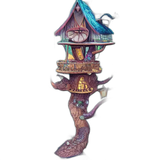 staff, dragon, jewelry, hat, concept art, fantasy art, 3d render, watercolor transparent PNG cut-out