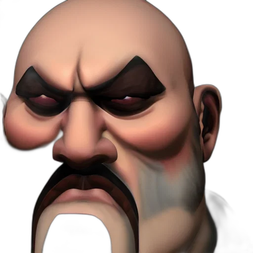 face, mask, staff, weapon, 3d render, concept art, photorealistic, cartoon transparent PNG cut-out