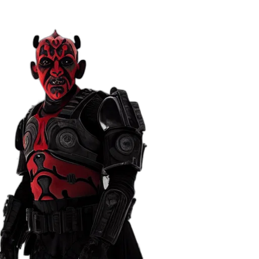concept art, 3d render, darth, maul transparent PNG cut-out