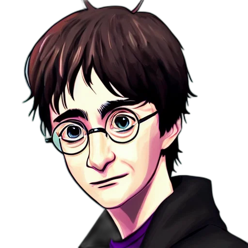 staff, face, cartoon, pixel art, concept art, photorealistic, portrait, harry transparent PNG cut-out