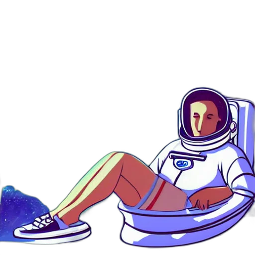 robot, shoes, furniture, jacket, concept art, pixel art, vaporwave, cartoon transparent PNG cut-out