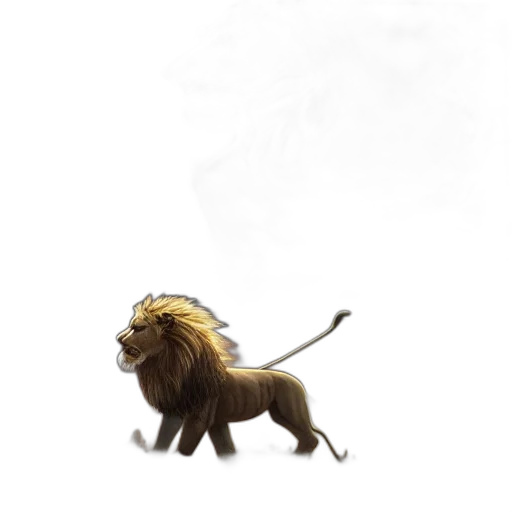 animal, staff, crown, creature, concept art, 3d render, fantasy art, photorealistic transparent PNG cut-out