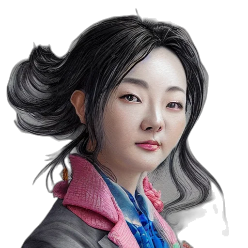 face, staff, jacket, photorealistic, fantasy art, concept art, oil painting, pastel transparent PNG cut-out