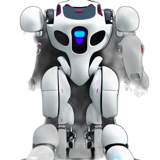 robot, 3d render, concept art, cyberpunk transparent PNG cut-out