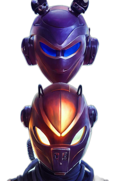 robot, mask, face, concept art, 3d render, comic book art, epic, helmet transparent PNG cut-out