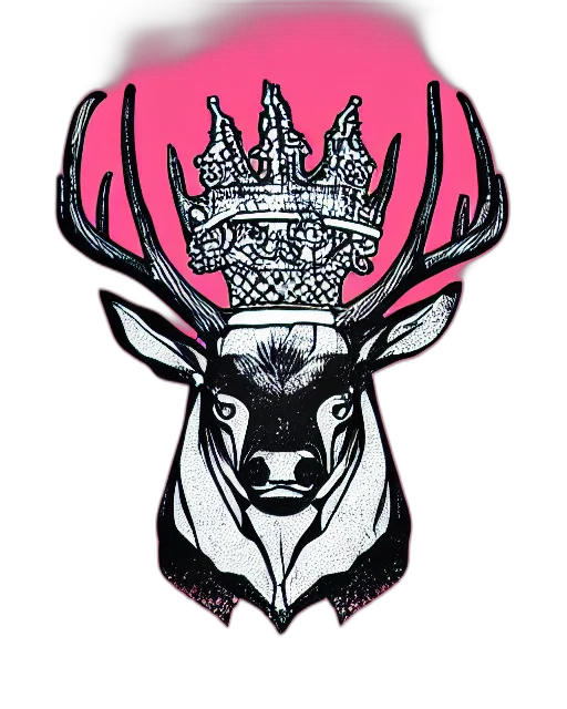 crown, animal, watercolor, fantasy art transparent PNG cut-out