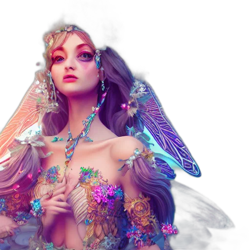 dress, jewelry, fantasy art, concept art transparent PNG cut-out