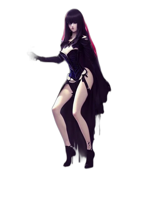 dress, concept art, fantasy art, pixel art, anime, dark, elegant, beautiful transparent PNG cut-out