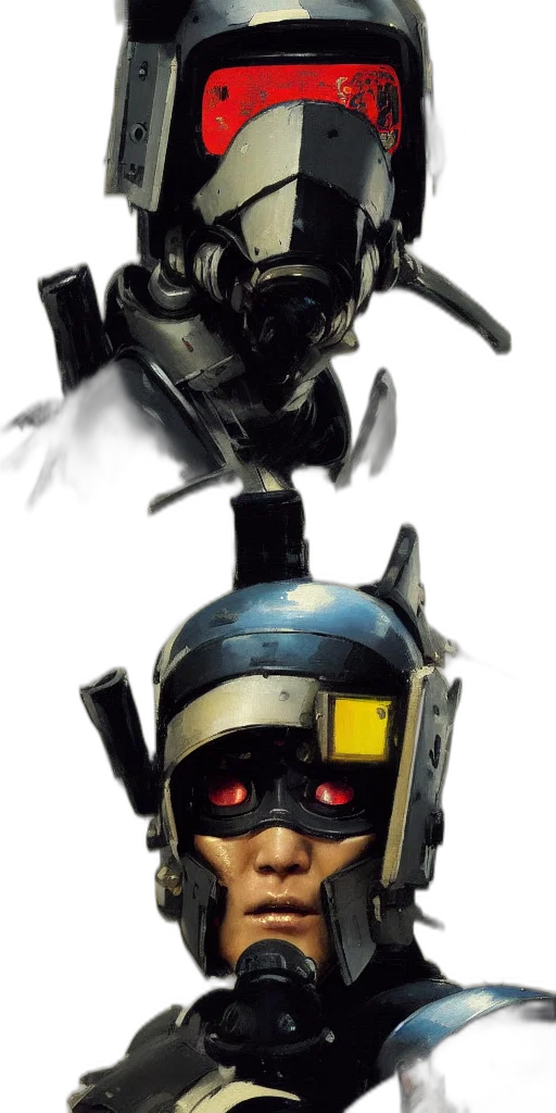 robot, mask, face, weapon transparent PNG cut-out