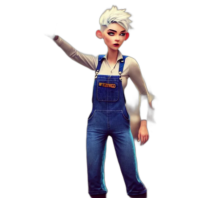 staff, 3d render, concept art, cartoon, pixel art, full, body, pose transparent PNG cut-out