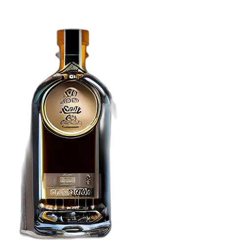 bottle, liqueur, modern, design transparent PNG cut-out
