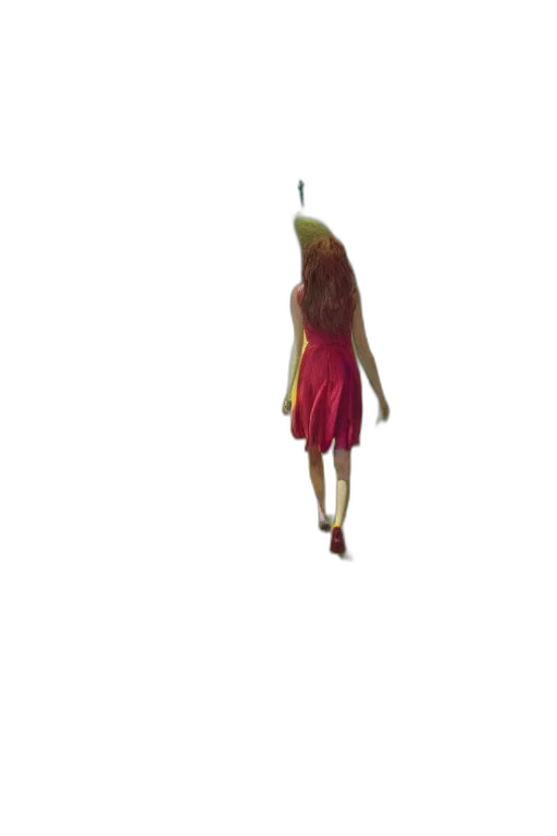dress, staff, umbrella, hat transparent PNG cut-out