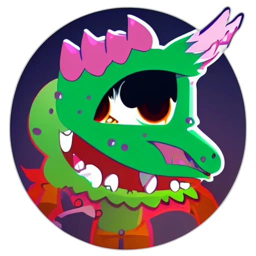dragon, creature, staff, mask transparent PNG cut-out