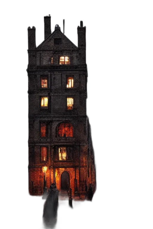 building, bottle, dress, 3d render, concept art, fantasy art, photorealistic, jack transparent PNG cut-out