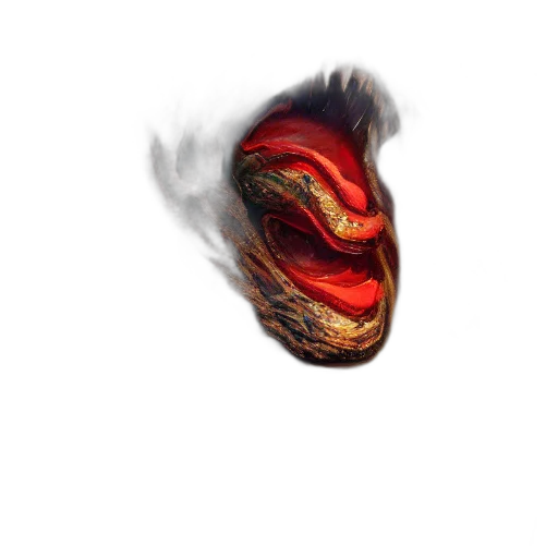 dragon, mask, face, hair, concept art, photorealistic, fantasy art, pixel art transparent PNG cut-out