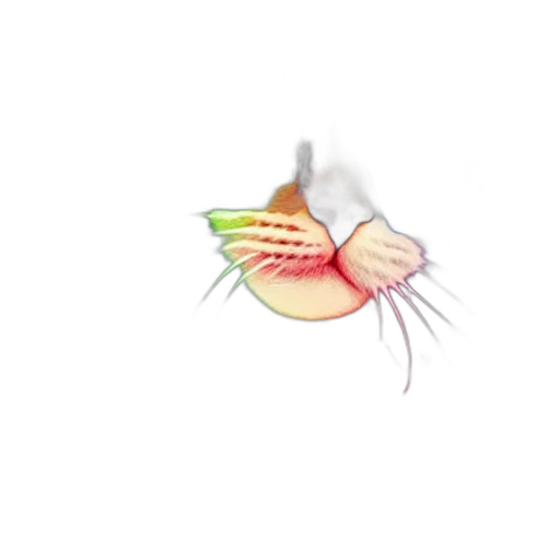 flower, food, hair, hat, concept art, 3d render, pixel art, photorealistic transparent PNG cut-out