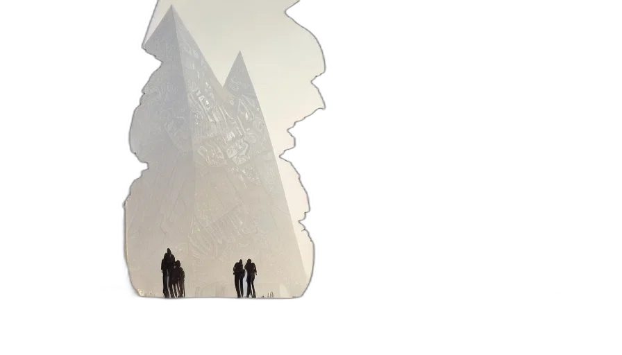 tree, umbrella, concept art, 3d render, fantasy art, photorealistic, fog, snow transparent PNG cut-out