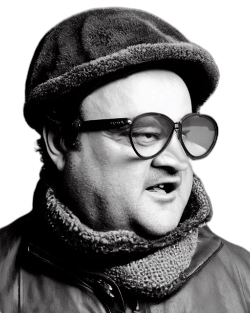 hat, face, jacket, staff transparent PNG cut-out