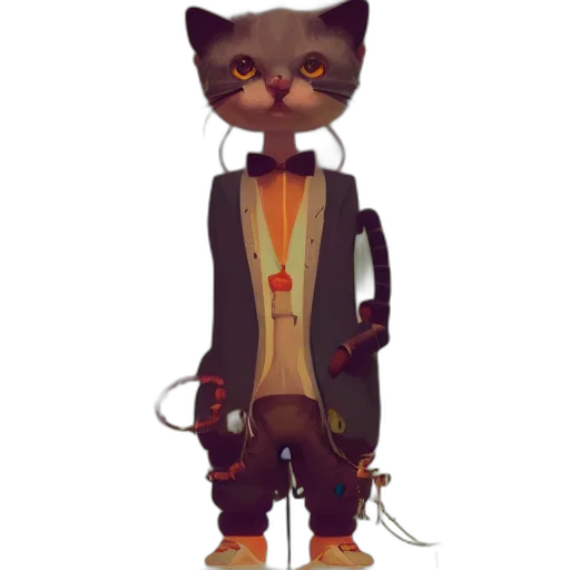 staff, jacket, animal, concept art transparent PNG cut-out