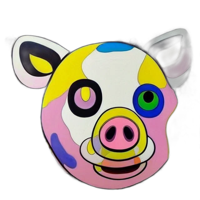mask, jewelry, photorealistic, 3d render, beautiful, painting, lovely, pig transparent PNG cut-out