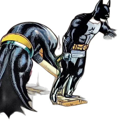 comic book art, concept art, batman, pouring transparent PNG cut-out