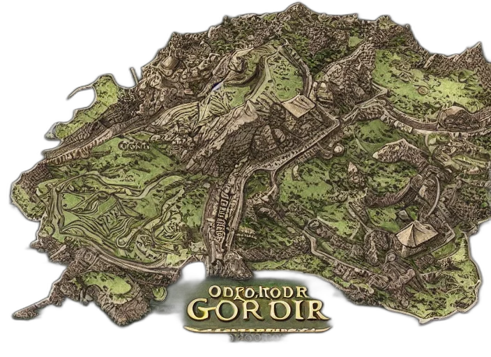 concept art, 3d render, fantasy art, map transparent PNG cut-out