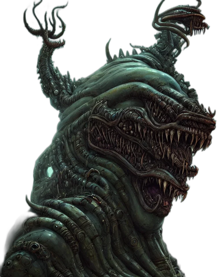 creature, dragon, staff, mask transparent PNG cut-out