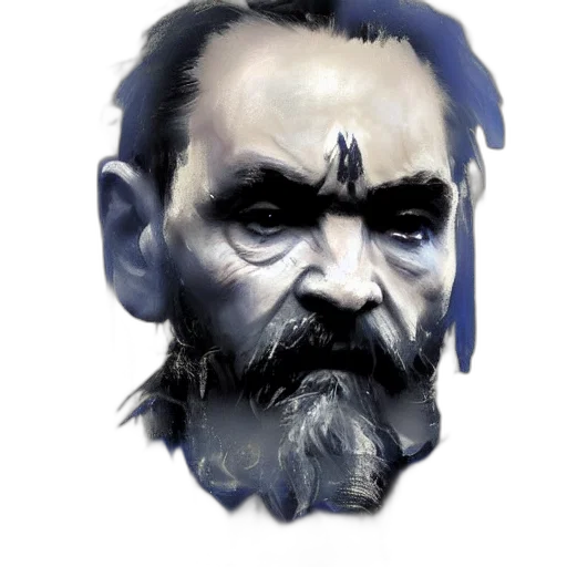 face, oil painting, photorealistic, concept art transparent PNG cut-out
