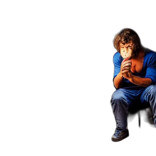 pixel art, outer space, colur, photo, homo, neanderthal, watching, his transparent PNG cut-out