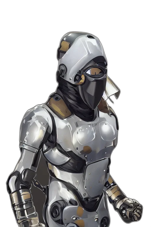robot, mask, concept art, comic book art transparent PNG cut-out