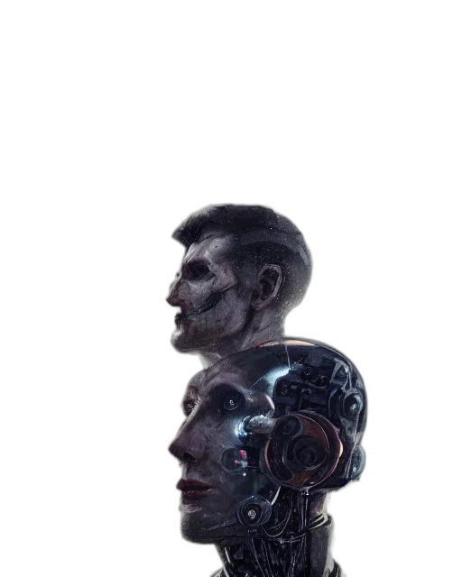 robot, face, mask, creature transparent PNG cut-out
