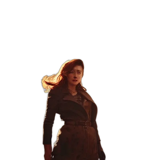 dress, jacket, staff, weapon, concept art, comic book art, 3d render, photorealistic transparent PNG cut-out